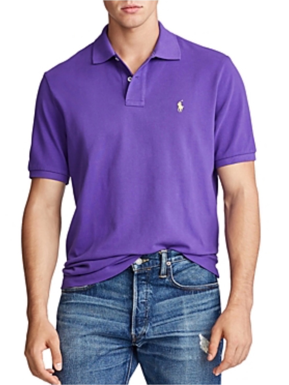 Polo by Ralph Lauren Purple Short-Sleeve Polo with Pony Logo